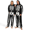 Adult Skeleton Costume for Men Glow in the Dark jumpsuit Pajama Zip-Up Hooded