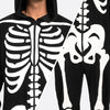 Adult Skeleton Costume for Men Glow in the Dark jumpsuit Pajama Zip-Up Hooded