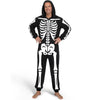 Adult Skeleton Costume for Men Glow in the Dark jumpsuit Pajama Zip-Up Hooded