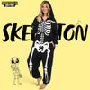 Adult Skeleton Costumes for Women Skeleton jumpsuit Pajama