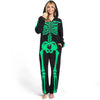 Adult Skeleton Halloween Costumes For Women Glow in the Dark Jumpsuit Pajama