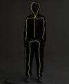 Adult Unisex LED Light Up Stick Figure Costume-Yellow