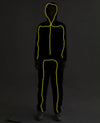 Adult Unisex LED Light Up Stick Figure Costume-Yellow