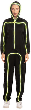 Adult Unisex LED Light Up Stick Figure Costume-Yellow