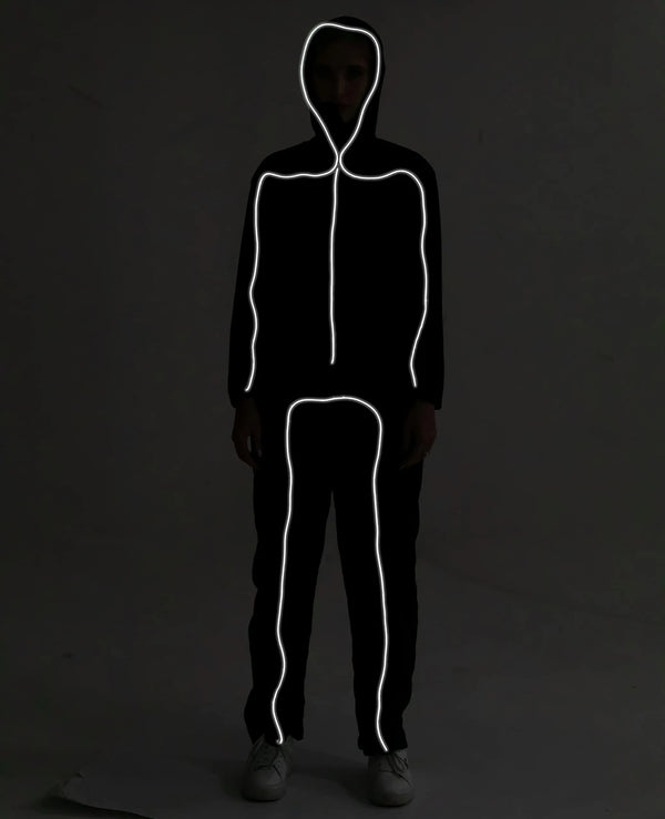 Adult Unisex LED Light Up Stick Figure Costume