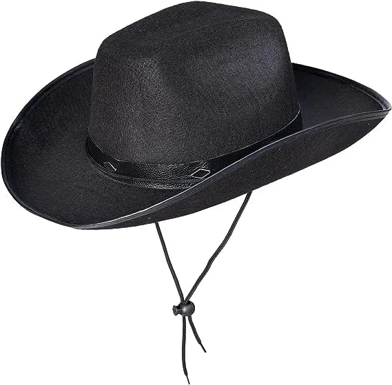 Black Cowboy Hat Wide Brim Western Cowboy Hat Halloween Costume Acces Spooktacular Creations