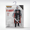 Black Men‘s Medieval Knight Costume with Armor Cape Tunic Hood