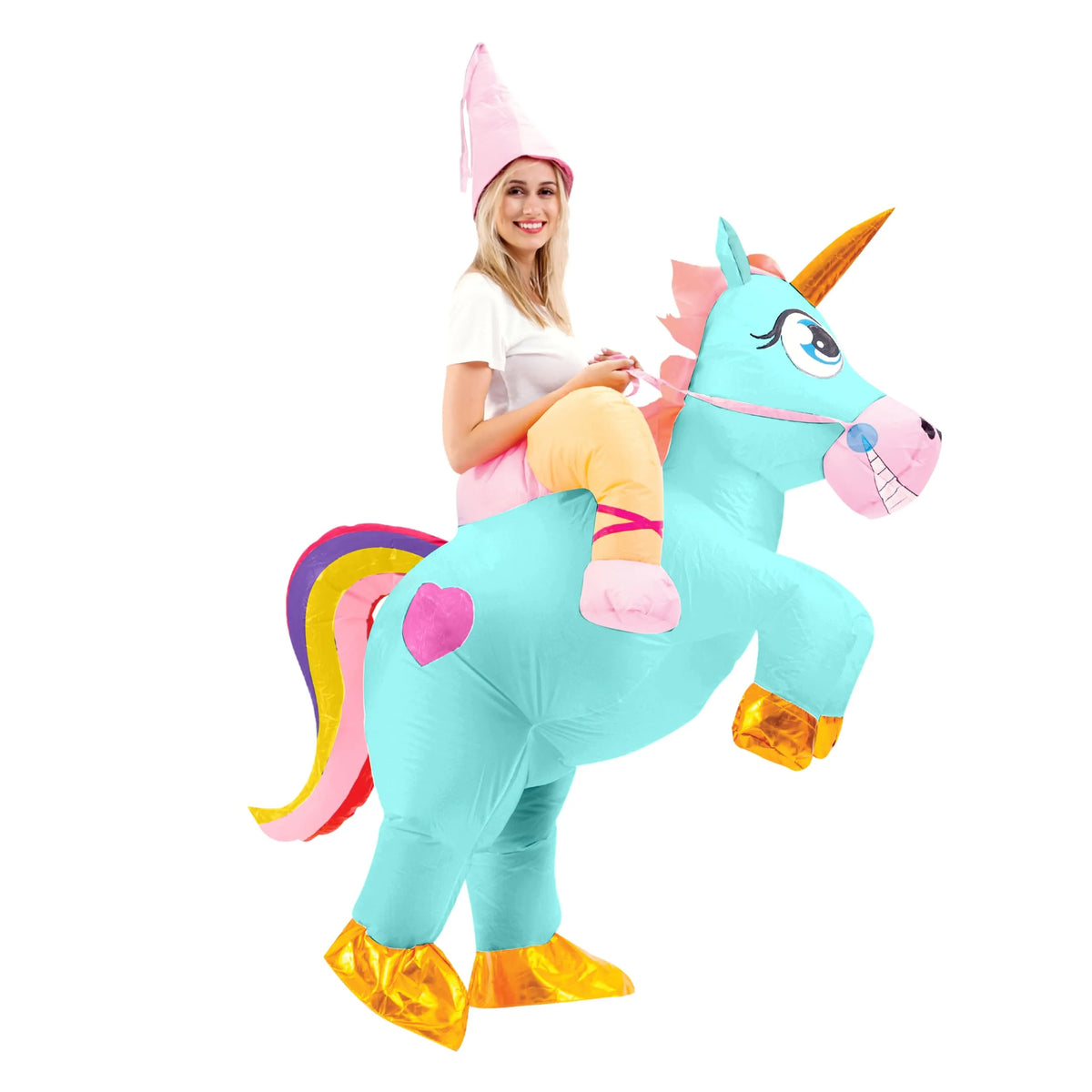 Inflatable Costume Unicorn Riding Deluxe Halloween Costume Adult ...