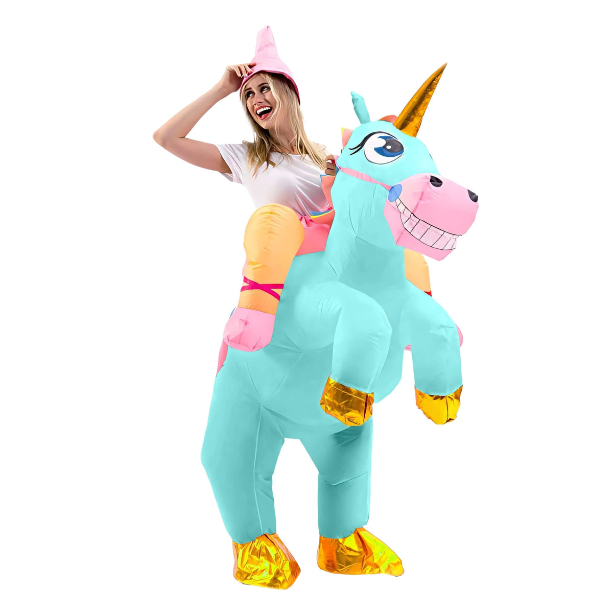 Inflatable Costume Unicorn Riding Deluxe Halloween Costume Adult ...