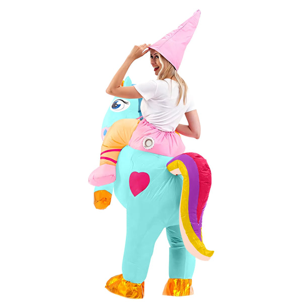 Inflatable Costume Unicorn Riding  Deluxe Halloween Costume Adult