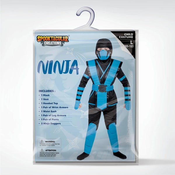 Blue Ninja Costume for Kids, Ninja Costume for Toddler Boys