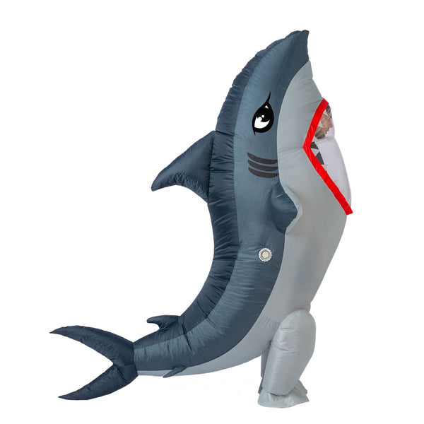 Inflatable Great White Shark Costume - Adult