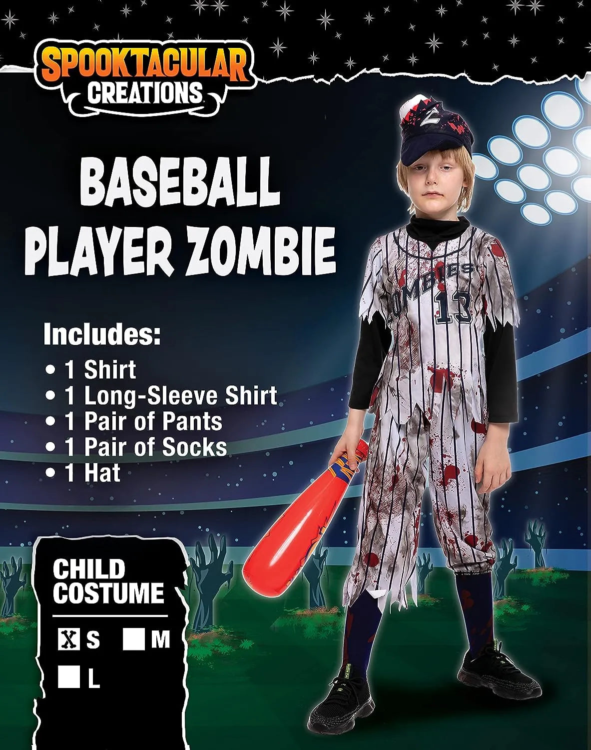 Baseball Zombie Costume