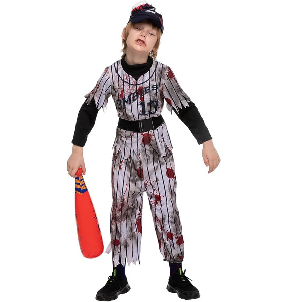 Boy Scary Baseball Player Zombie Costume