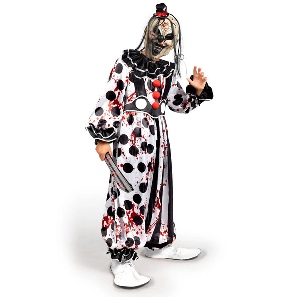 Boys Clown Costume, Killer Clown Costume, Horror Slasher Clown Costume