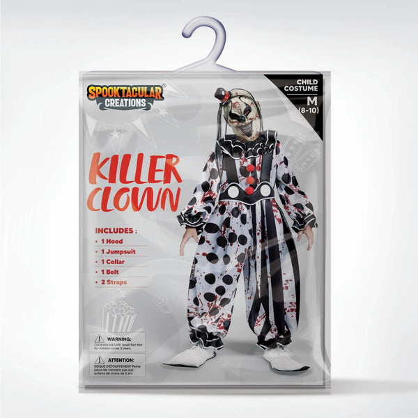 Morph Costume Clown Horror Bambino - Vestito Pagliaccio Assassino per Halloween, Compleanni e Party. Costume Spaventoso Bambino, 4-6 anni Morph Costume Clown Horror Bambino - Vestito Pagliaccio Assassino per Halloween, Compleanni e Party. Costume Spaventoso Bambino, 4-6 anni
