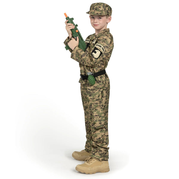 Boys Military Costume,Green Army Soldier Costume for Kids