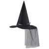 Buckle Witches Hat Veil Witch Hat for Women Halloween