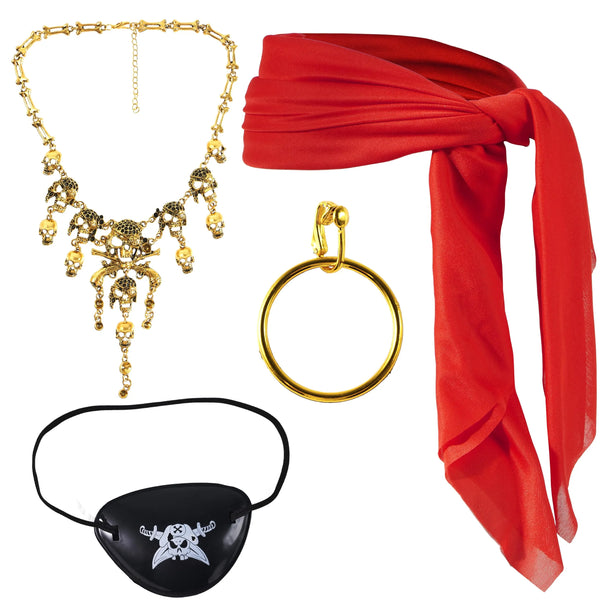 Captain Pirate Costume Accessories Set for Halloween Party