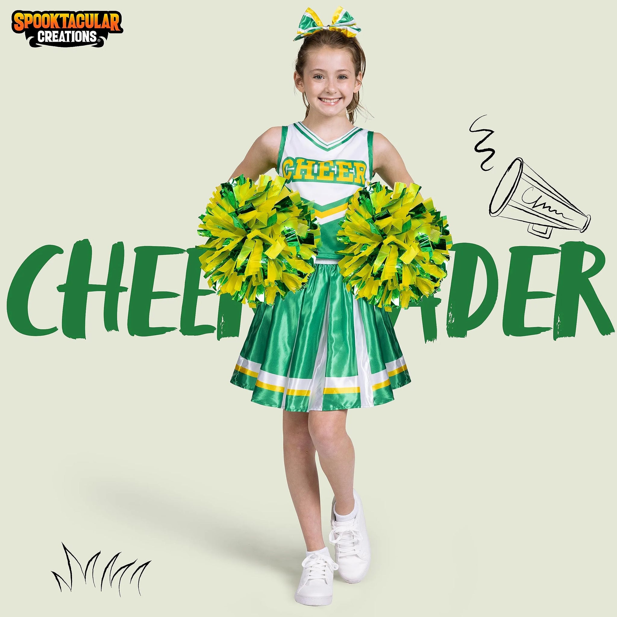 Cheerleader Costume for Girls, Cute Cheerleading Outfit, Cheer Uniform | Spooktacular Creations Cheerleader Costume for Girls, Cute Cheerleading Outfit, Cheer Uniform | Spooktacular Creations