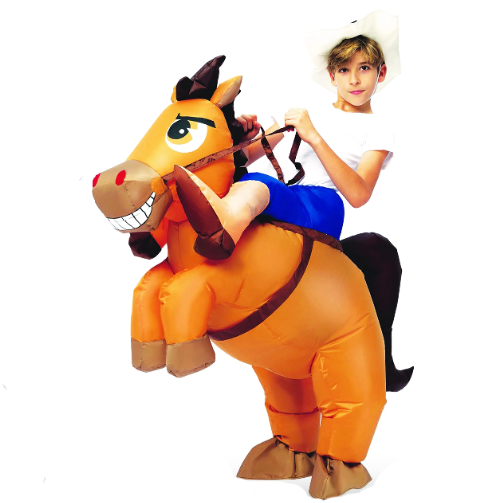 Inflatable Ride-On Cowboy Costume - Child