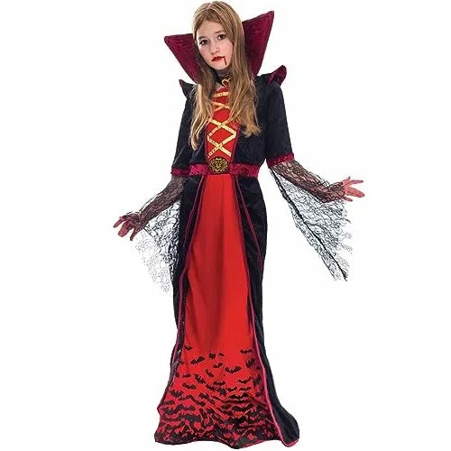 Child Girl Royal Vampire Costume-XXL