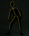 Child Unisex LED Light Up Stick Figure Costume-Yellow