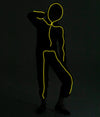 Child Unisex LED Light Up Stick Figure Costume-Yellow