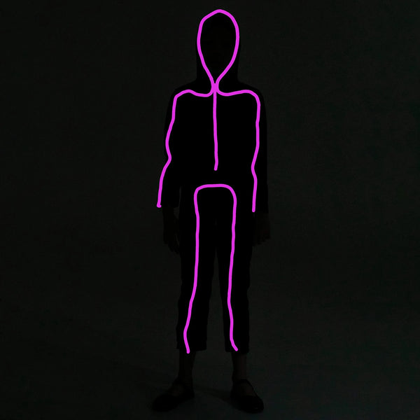 Child Unisex LED Light Up Stick Figure Costume