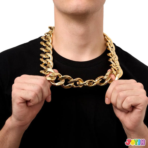 Chunky Gold Chain Plastic Hip Hop Necklace Costume Accessory Spooktacular Creations