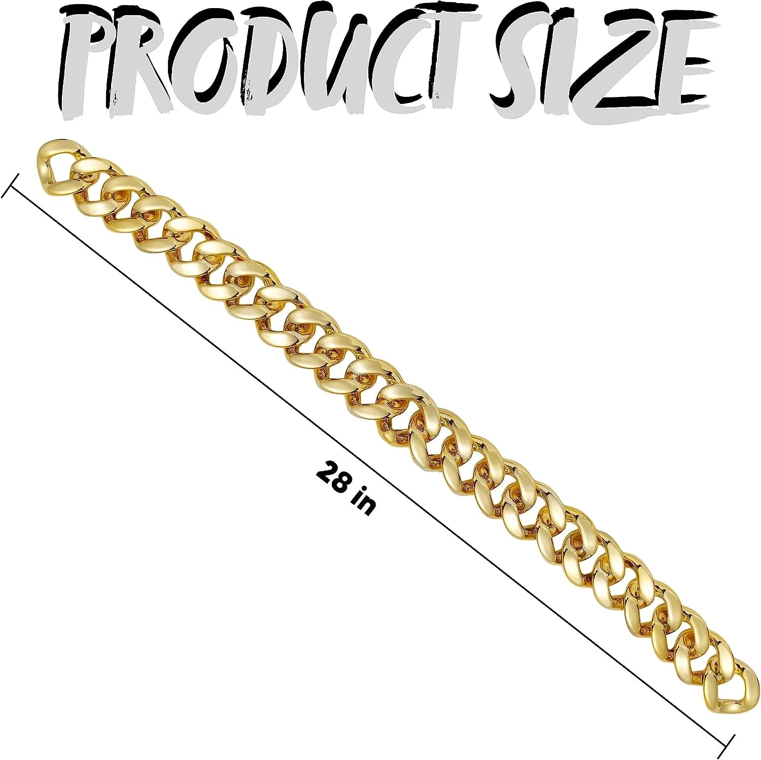 Chunky Gold Chain Plastic Hip Hop Necklace Costume Accessory Chunky Gold Chain Plastic Hip Hop Necklace Costume Accessory