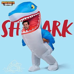 Deluxe Halloween Inflatable Shark Costume Adult Full Body