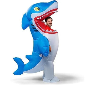 Deluxe Halloween Inflatable Shark Costume Adult Full Body