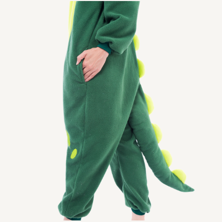 Spooktacular Creations-Unisex Adult Dinosaur jumpsuit Pajamas Plush Dinosaur Halloween Suit