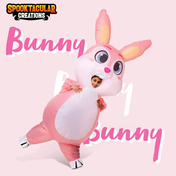 Full-body Pink Bunny Inflatable Costume