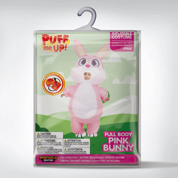 Full-body Pink Bunny Inflatable Costume