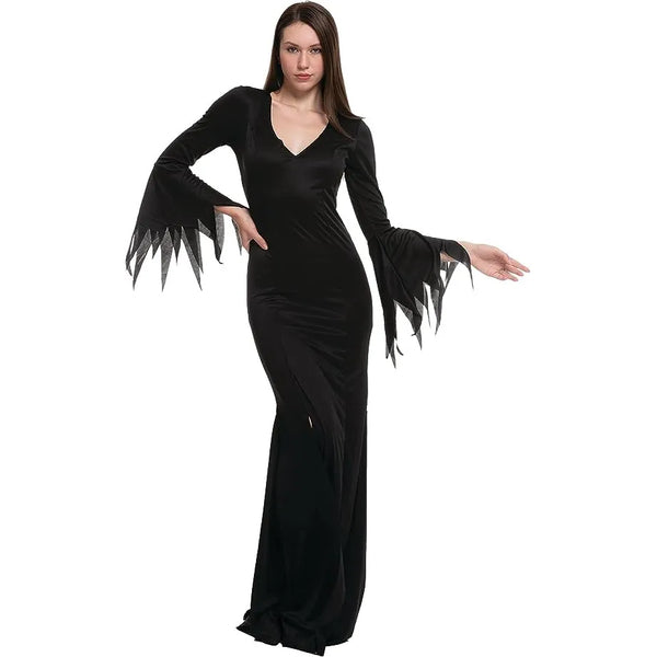 Floor Length Gothic Witch Dress Costume for Halloween