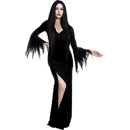 Floor Length Gothic Witch Dress Costume for Halloween