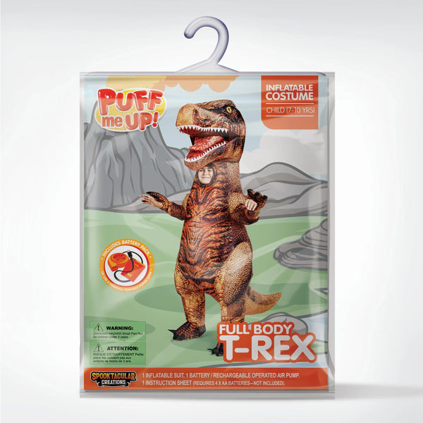 Kids Inflatable Costume, Full Body Realistic T-rex Blow Up Costumes