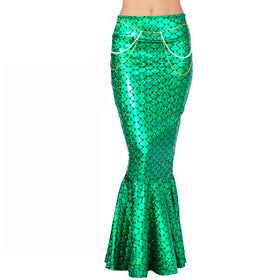 Spooktacular Creations-Adult Metallic Hologram Shiny Mermaid Skirt Costume Role Play