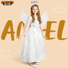 Girls Angel Costume, White Fancy Princess Tulle Dress