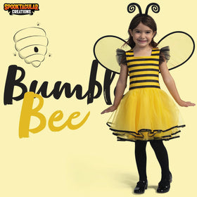 Girls Cute Awkward movement Bee Costume for Halloween Dress Up