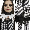 Girls Evil Clown Costume Black and White Clown Dress