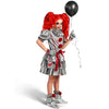 Girls Evil Clown Dress, Scary Jester Costume for Girls Halloween Dress Up