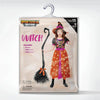 Girls Light-Up Orange Witch Costume, Fairy Tale Witch Halloween Costume