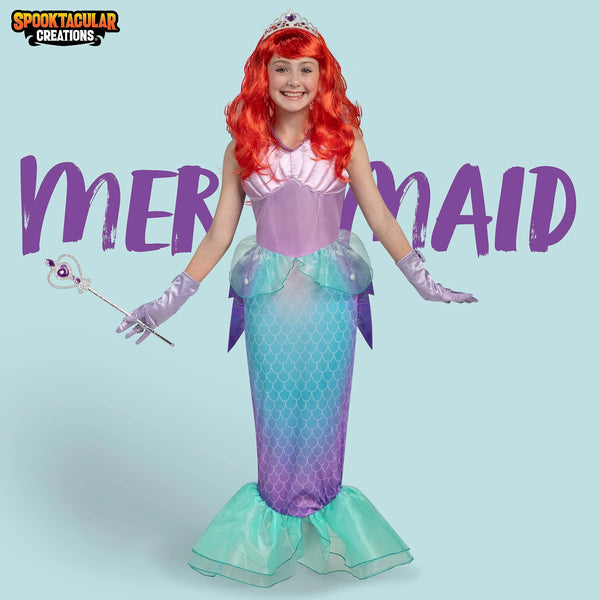 Girls Mermaid Costume, Ariel Costume for Girls