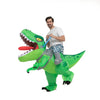 Green Tyrannosaurus Ride-On-Inflatable Costume