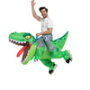 Green Tyrannosaurus Ride-On-Inflatable Costume