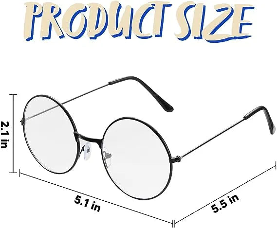 Halloween Wizard Glasses Old Men Round Wire Costume