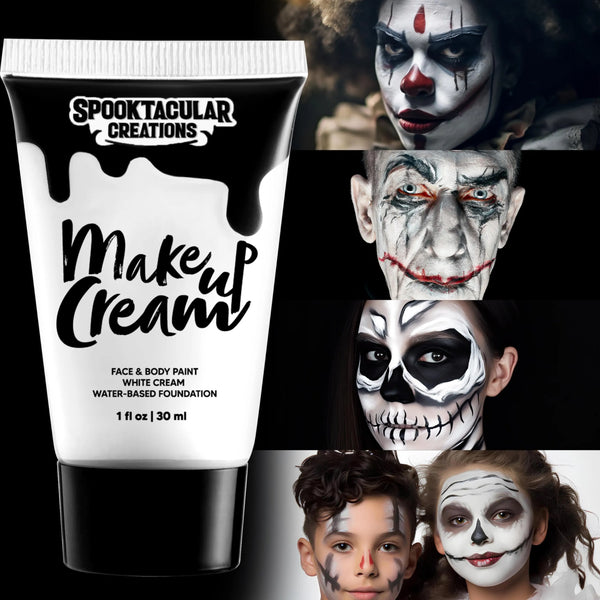 Halloween 1 Oz Water Based Cream White Face And Body Paint